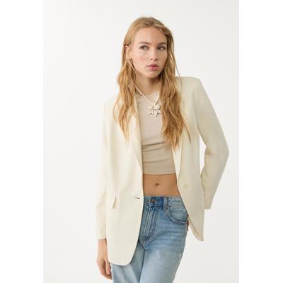 Stradivarius Regular fit blazer Vanilla XL