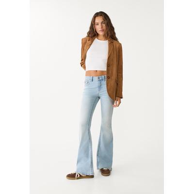 Stradivarius D04 low rise flared jeans Blue denim 6