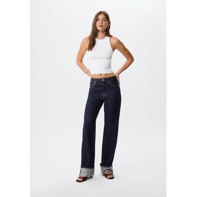 Stradivarius D92 straight wide-leg jeans RINSE BLUE DENIM 10