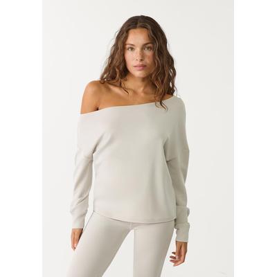 Stradivarius Soft-touch exposed shoulder sweatshirt Grey XL