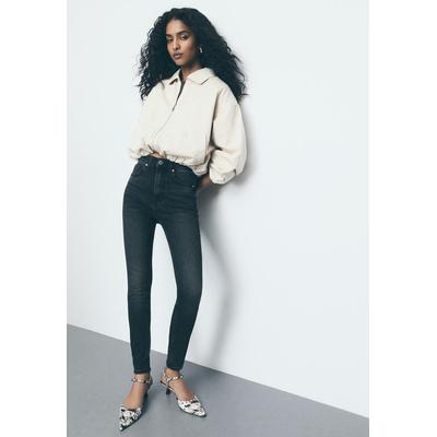 Stradivarius D09 Skinny super high-waist jeans BLACK DENIM WASH 10