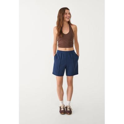 Stradivarius Soft-touch Bermuda shorts Navy blue L