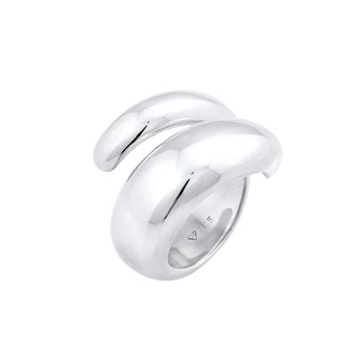 Nenalina Wickelring Glänzend Modern Statement 925 Silber 54 Damen Image