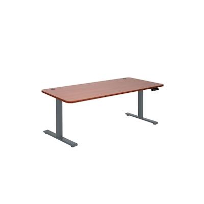 Mendler Schreibtisch HWC-D40, Computertisch, elektrisch höhenverstellbar 160x80cm 53kg ~ natur, anthrazit-grau Image