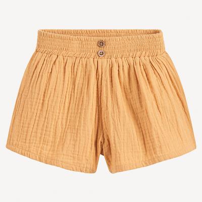 Cotton Muslin Shorts, Elasticated Waistband