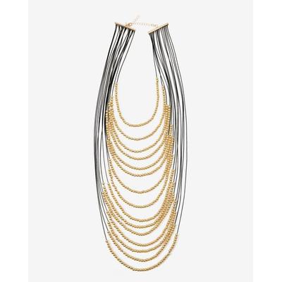 Boston Proper - Black/Gold - Extra Layered Gold Bead Necklace