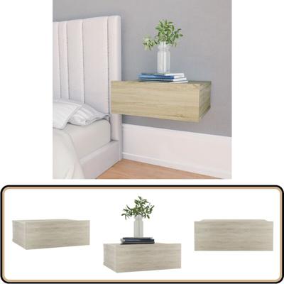 Hängender Nachttisch Sonoma-Eiche 40x30x15 cm Holzwerkstoff - Hängender Nachttisch Image