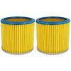 Vhbw - 2x Faltenfilter kompatibel mit Herkules 4001, 6309 p Staubsauger - Patronenfilter, Blau Gelb
