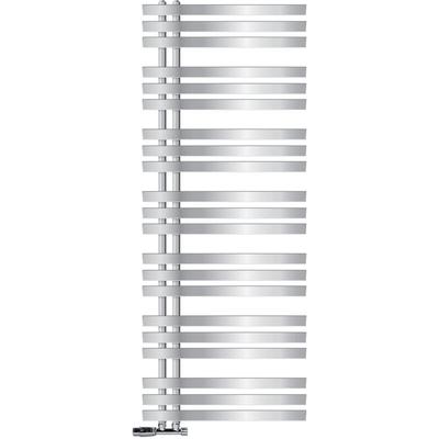 Badheizkörper IronEM 600x1600 mm Chrom Mittelanschluss mit Anschlussgarnitur und Thermostat Eck Image