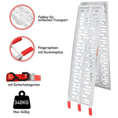 Auffahrrampe Verladerampe Rampe Verladeschiene Auto Laderampe für Motorrad. Anhänger bis 340kg Image