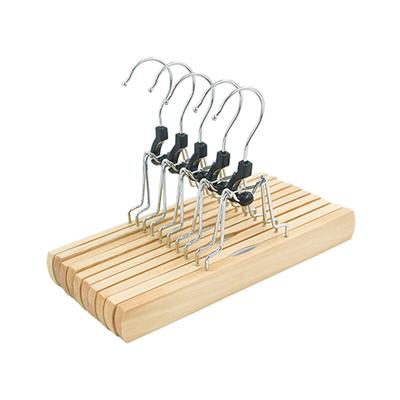 5 Stück Hosenbügel aus Holz, Natur - Ccykxa Image