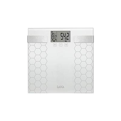 Digitale Personenwaage mit Berechnung der Körperzusammensetzung Farbe white 180kg ps5014 Laica