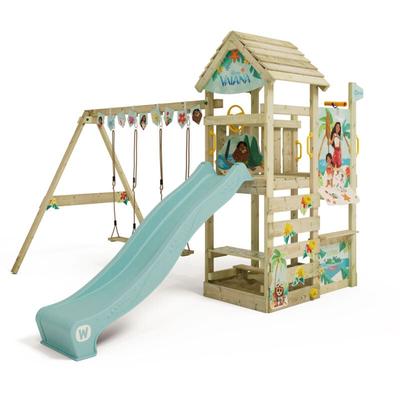 Spielturm Klettergerüst Disney Adventure mit Schaukel & Rutsche, Kletterturm mit Holzdach, Image