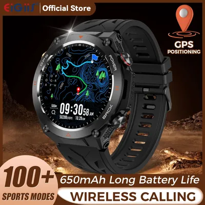 EIGIIS 2025 Smartwatch für Männer und Frauen, Outdoor-Sport, GPS-Smartwatch mit 107 Sportmodi, Fitness-Tracker mit Herzfrequenzmesser Image