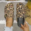 Mode Leopard Print Maultiere Hausschuhe Frauen 2025, Plus Größe 35-42 Plattform Clogs Schuhe Frau