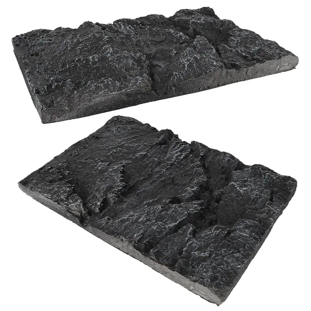 2 Stück Stein-Dekorationsbrett, 45 x 28 cm, Reptilien-Tank, 3D-Hintergrund, Vivarium-Tapete, Aquarium-Landschaft, Schildkröte Image
