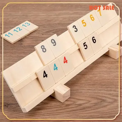 Rummispiel in Reisegröße, Reise-Rummiswürfelspiel für 2–4 Personen, Partyspiel für Erwachsene und Image