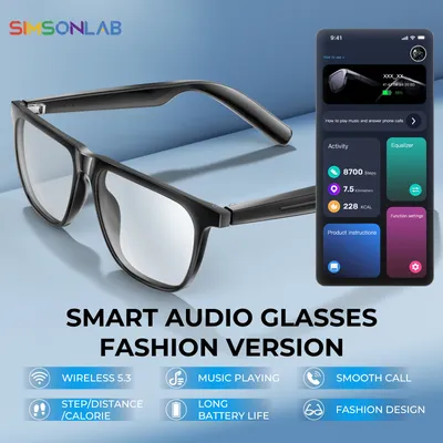 Neue Smart Gläser UV Schutz Linsen Kopfhörer AI Stimme Bluetooth Anruf Geste Steuerung Outdoor Sport Sonnenbrille Frauen Männer Geschenk