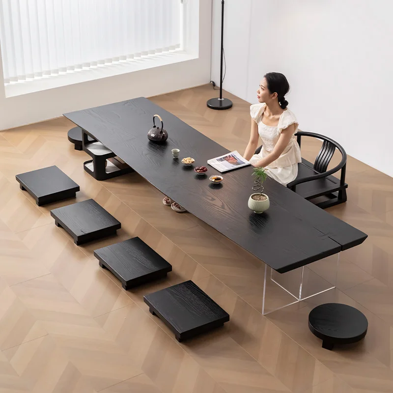 Wabi Sansan einfaches großes Brett Tee Wohnzimmer Massivholz Couchtisch japanische Tatami niedriger Tisch Balkon Blase