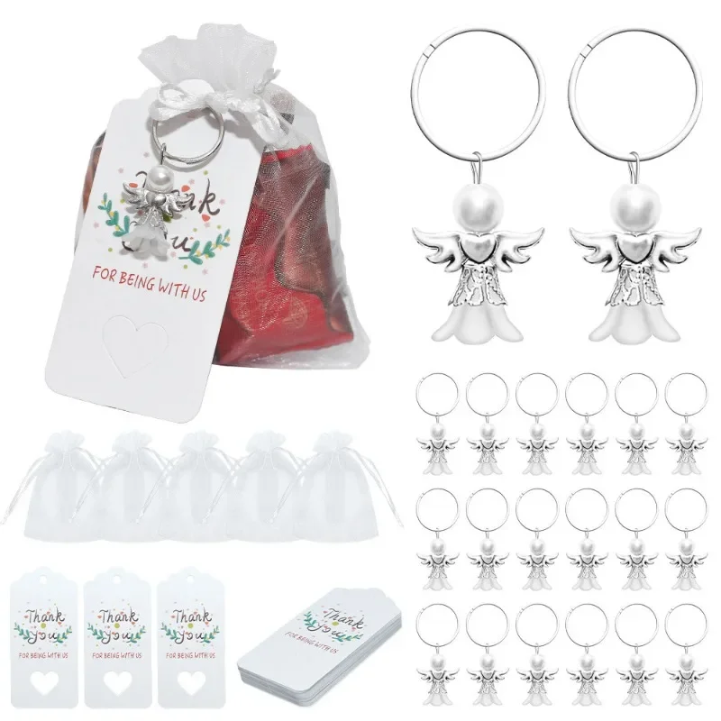 Taufe-Sets, Gastgeschenk, Souvenir, Gastgeschenke, Wächter, Hochzeitsengel + Organzabeutel + Geschenkanhänger für die Taufe Image