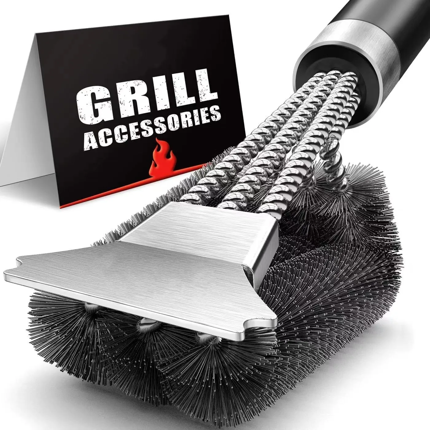 Grill Grill Grill Bürste sauberes Werkzeug Grill zubehör Edelstahl borsten Antihaft-Reinigungs bürsten Grill zubehör Image