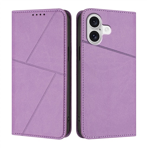 Handy Hülle Handyhüllen Für iPhone 17 Pro Max 17 Air 16 15 14 Pro Max Plus 16e 13 12 11 Pro Max Brieftaschenhülle Flip-Cover Stoßfest Geometrisches Muster TPU PU-Leder Image