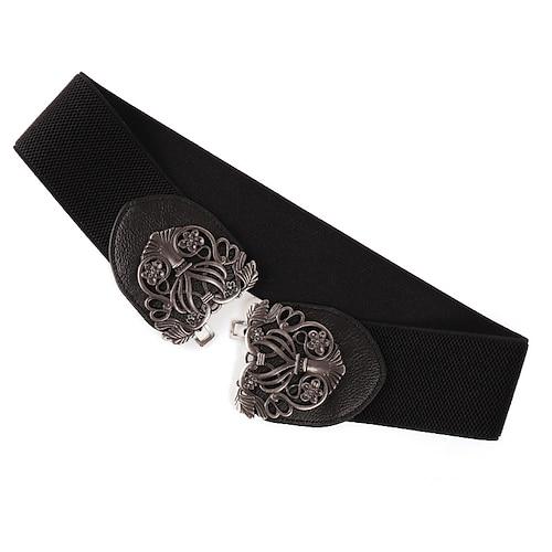 Damen Gürtel PU Schwarz Rote Kamel Beige Taillengürtel Täglich Teegesellschaft Blumen