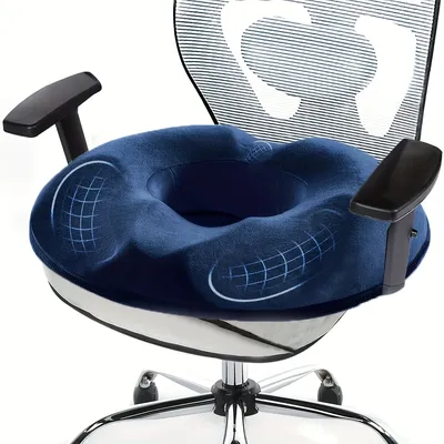 1pc Orthopedic Memory Foam Donut Pillow Coccyx Seat Cushion Hemorrhoid Cushion Tailbone Cushion for Pregnant Butt Cushion