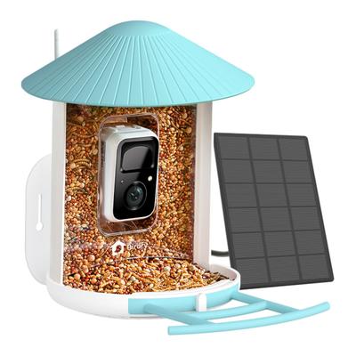 Birdfy Feeder 1 Smart Bird Feeder With Camera, Solar Panel And Free Ai Lifetime Subscription, Blue