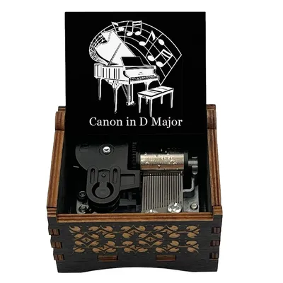 Canon in D Major Wind Up Music Box from German Pianist Classic Theme Musical 18 Note Movement
