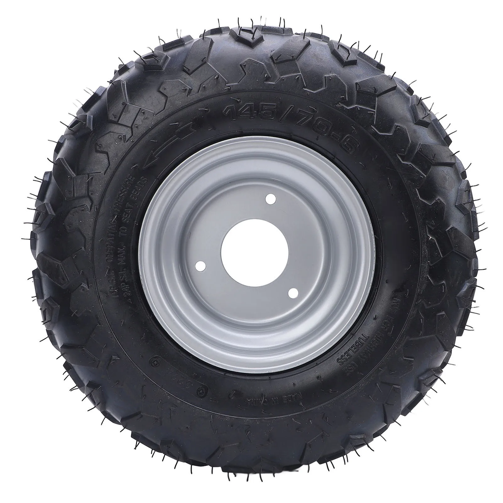 Pneu de 6 pouces 145/70-6 pneu 145/70-6 145x70-6 pneus 6 pouces roues jante pneu 3 boulons Go Kart pneu pour ATV UTV Quad hors route voiturette de Golf
