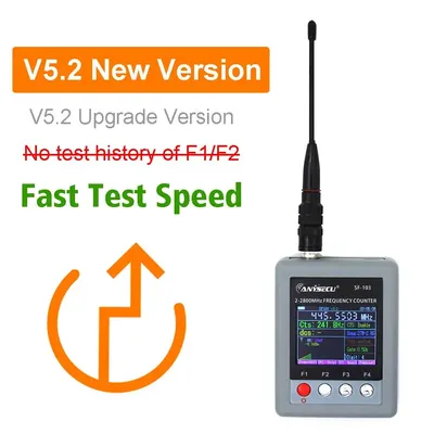 Anysecu SF103 2MHz-200MHz / 27MHz -2800MHz Portable Frequency Counter CTCCSS/DCS Testable, DMR