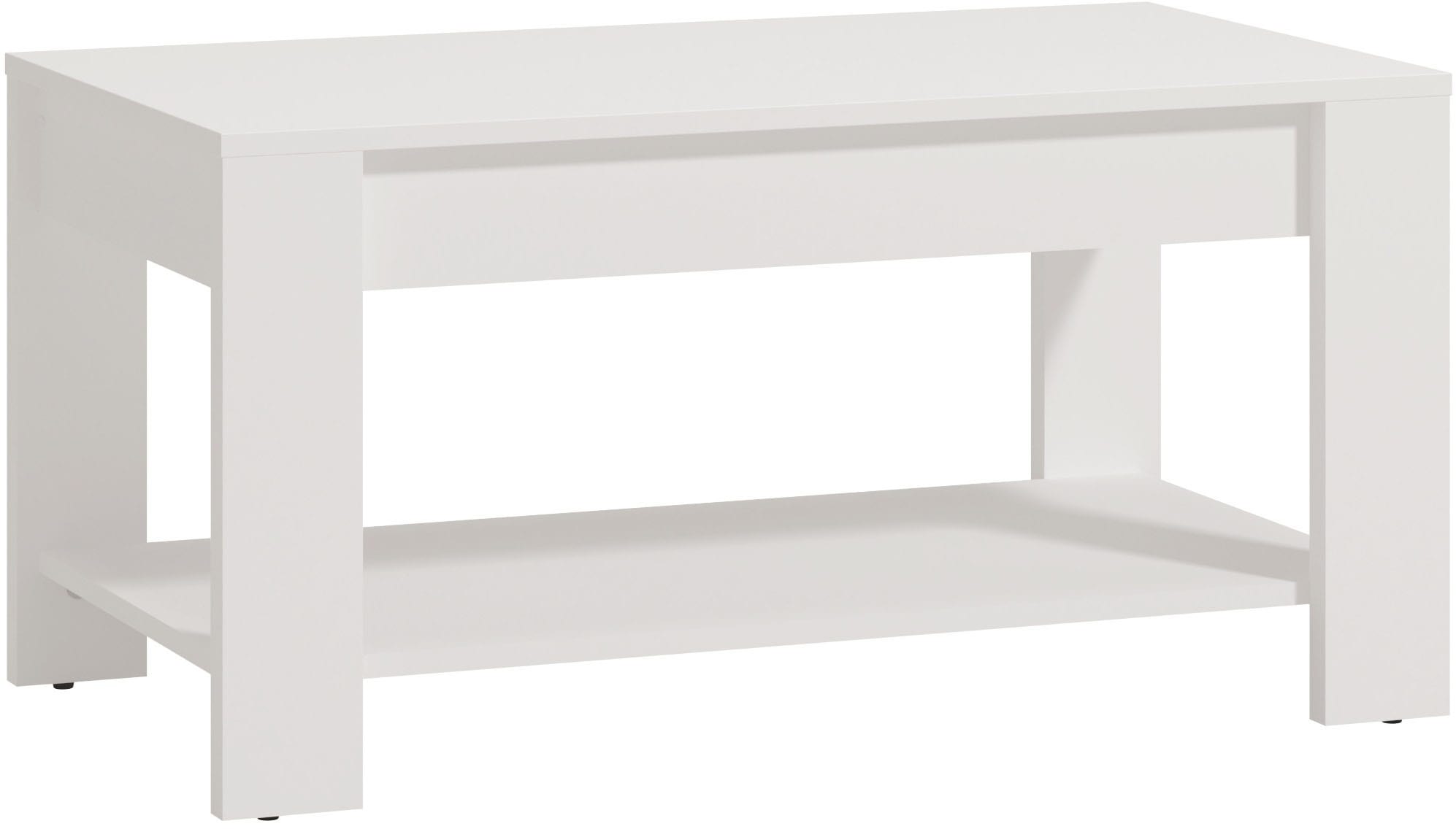 Couchtisch HOME AFFAIRE "Clent Kaffeetisch, 90 cm, in trendigen Farben, modern", weiß (opaque weiß, opaque weiß, opaque weiß), B:90cm H:45,5cm T:49,5cm, Tische, Couchtisch, Wohnzimmertisch, Klassischer Wohnzimmertisch-Beistelltisch