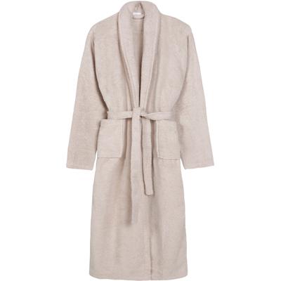 Bademantel HIP "Hip Bathrobe uni" Gr. XS, hellsand, L:113cm in Gr. XS/S, Walkfrottee, Hausmäntel, Schalkragen, Gürtel, Taschen, Damen & Herren, Velours, Glanz Image