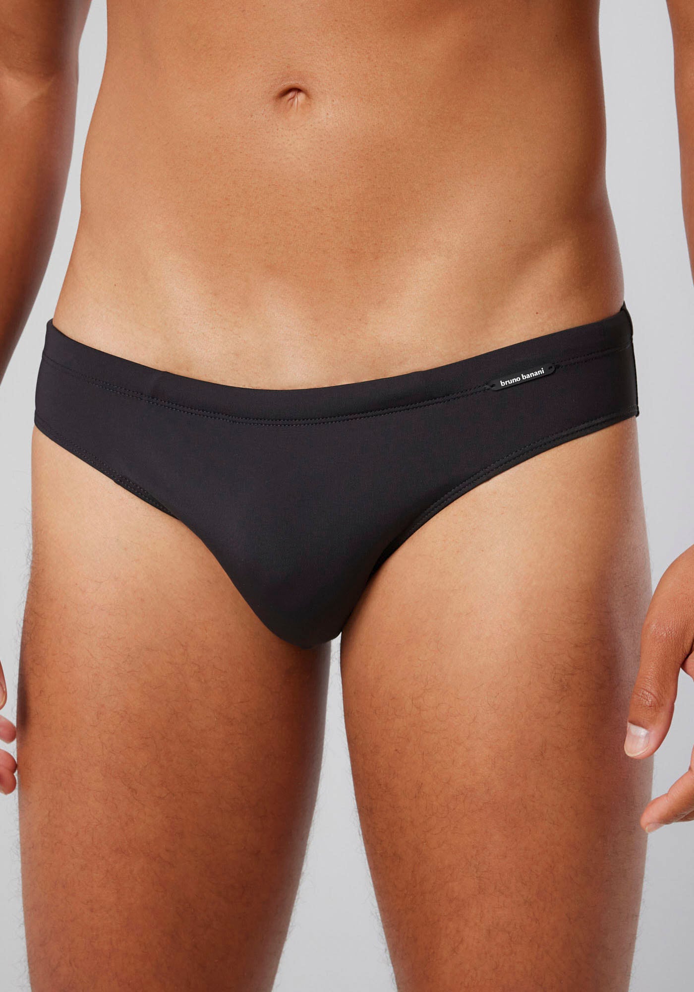 Badeslip BRUNO BANANI "Mini Wave Line 2.0 Swim", Herren, Gr. S (4), N-Gr, schwarz, Elasthan, Polyamid, unifarben, Badehosen, mit seitlicher Logoprägung Image