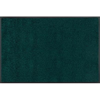 Fußmatte "Trend Uni, Schmutzfangmatte, waschbar", grün, B:40cm H:7mm L:60cm, Kunstfaser, WASH+DRY BY KLEEN-TEX, Teppiche, rutschhemmend, In- und Outdoor geeignet, auch als Läufer erhältlich Image
