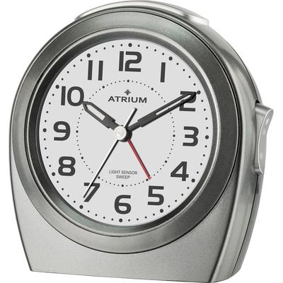 Quarzwecker ATRIUM, grau, Wecker, Wecker, Schlafzimmer, Beleuchtung, Snooze