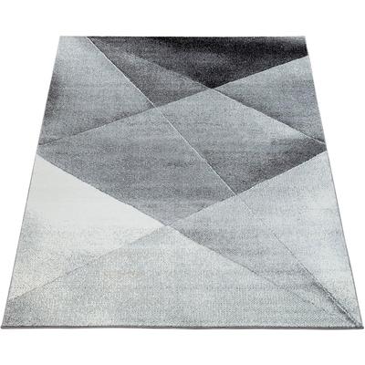Läufer PACO HOME "ECE 922", grau, B:70cm H:13mm L:250cm, Polypropylen (PP), Teppiche, Teppich-Läufer, Kurzflor, modernes geometrisches Design Image