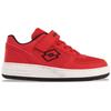 Sneaker LOTTO, Kinder, Gr. 27, rot, schwarz, Synthetik, Kunstfaser, sportlich, Schuhe