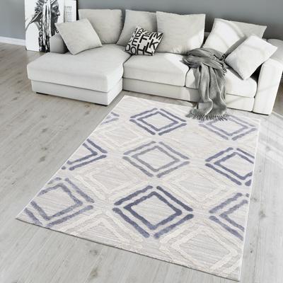 Teppich SANAT "Evra 7006", grau, B:120cm H:22mm L:160cm, Kunstfaser, Teppiche, Wohnzimmer, Kurzflor, modern, Läufer Image