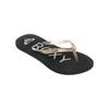 Sandale ROXY "Viva Sparkle", Gr. 11(28), schwarz (schwarz, m gold), Obermaterial: 98% Synthetikmaterial, 2% Metall / Futter: 100% Synthetikmaterial / Außensohle: 100% Moosgummi, Schuhe