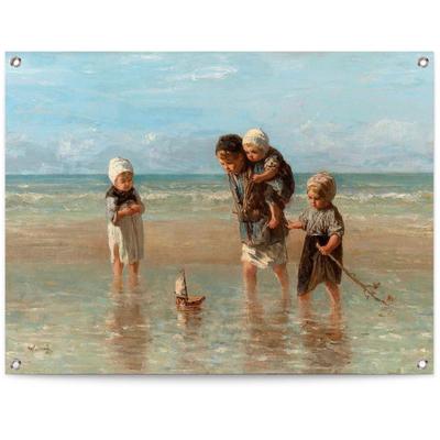 Poster REINDERS "Kinder des Meeres", beige (farbe bild(er): beige), B:80cm H:60cm T:0,1cm, Leinwand, Bilder Image