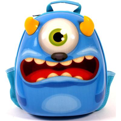 Kinderrucksack CHIC2000 "Bouncie, Monster", Kinder, Gr. B/H/T: 30cm x 35cm x 17cm, blau, Polyester, Rucksäcke Image
