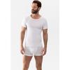 T-Shirt MEY "CASUAL COTTON (K)", Herren, Gr. XXL, weiß, Feinripp, Obermaterial: 100% Baumwolle, unifarben, casual, körpernah hüftlang, Rundhals, Kurzarm, Shirts, Elastischer Halsabschluss