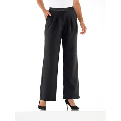 Marlene-Hose CLASSIC BASICS, Damen, Gr. 44, Normalgrößen, schwarz, 100% Polyester, Satin:100% Polyester, unifarben, lang, Hosen Image
