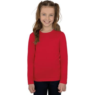Longsleeve TRIGEMA "TRIGEMA Langarmshirt", Kinder, Gr. 140, braun (kirsch), 95% Baumwolle, 5% Elastan, Basic, Langarm, Shirts Image