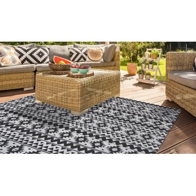 Teppich KAYOOM "Sunny 210", schwarz, B:80cm H:8mm L:150cm, Polyester, Teppiche, Besonders pflegeleicht. Im Innen- und Außenbereich verwendbar. Image