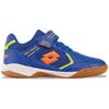 Hallenschuh LOTTO, Kinder, Gr. 25, blau, fr.orange, Synthetik, Kunstfaser, mehrfarbig, sportlich, Schuhe, - mit nichtfärbender Sohle