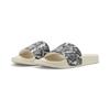 Badesandale PUMA "LEADCAT 2.0 SNAKE CHIC", Gr. 38, alpine snow, puma aged silber, Synthetik, sportlich, Schuhe
