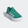 Slip-On Sneaker ADIDAS SPORTSWEAR "BUBBLECOMFY KIDS", Gr. 26, semi court grün, cloud weiß, core schwarz, Textil, sportlich, Schuhe, für Kinder